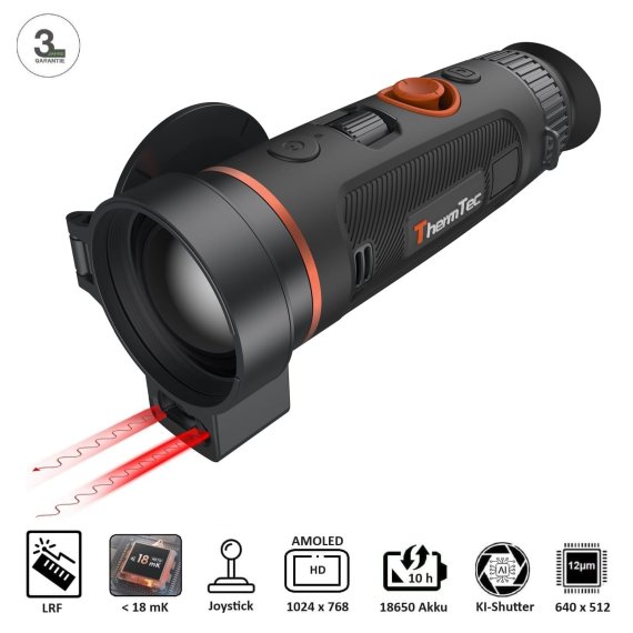 ThermTec WILD 650L Wärmebildkamera mit LRF | 640x512 Sensor | Fingerfokussierung | NETD unter 18 mK